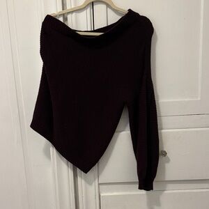 Tobi Off-Shoulder Sweater - Dark Purple
